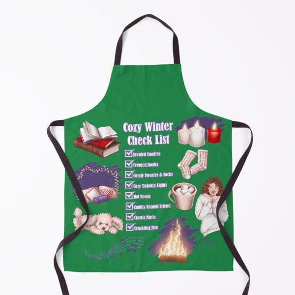 Item preview, Cozy Winter Check List (on green) designed and sold by Brina Williamson.