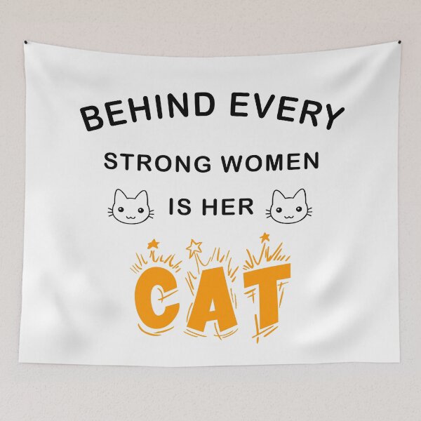 Item preview, Behind Every Strong Woman Is Her Cat designed and sold by Ruwans.