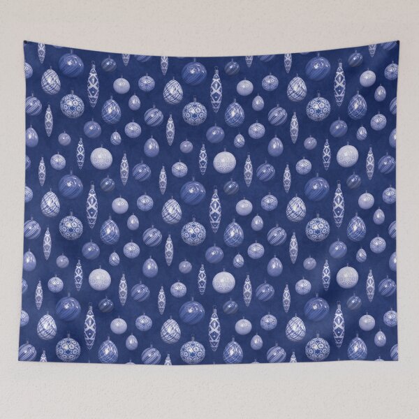 Item preview, Blue Christmas Baubles on Mottled Paper designed and sold by James-Cole.