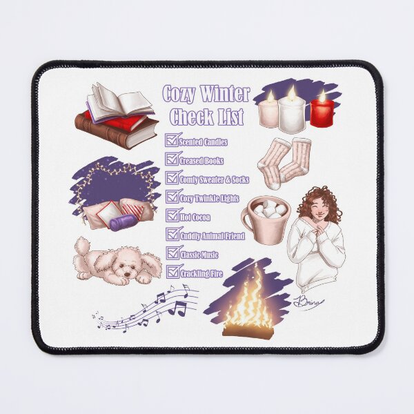 Item preview, Cozy Winter Check List (on white) designed and sold by Brina Williamson.
