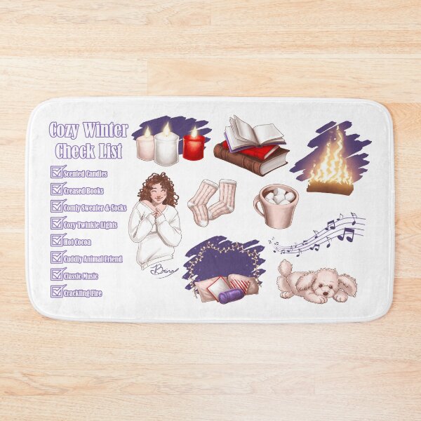 Item preview, Cozy Winter Check List (on white) designed and sold by Brina Williamson.