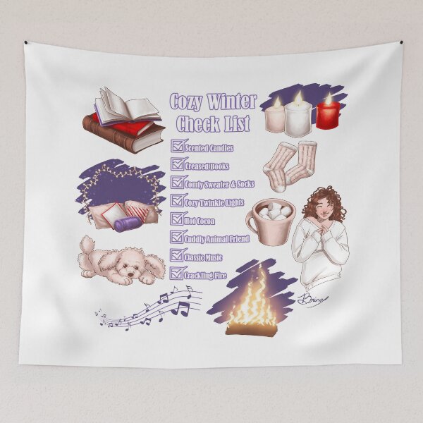 Item preview, Cozy Winter Check List (on white) designed and sold by Brina Williamson.