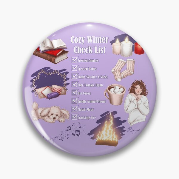 Item preview, Cozy Winter Check List (on purple) designed and sold by Brina Williamson.