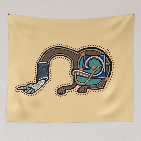 Item preview, Letter M Manicule W 14C Maastricht Psalter parody  designed and sold by Donnahuntriss.
