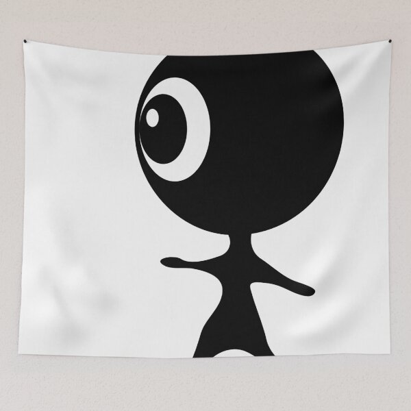 Item preview, cute alien silhouette illustration. designed and sold by cheechlaroo13.