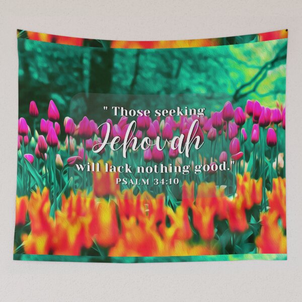 Item preview, Yeartext 2022-  Psalm 34:10 Floral pink designed and sold by Yesido.