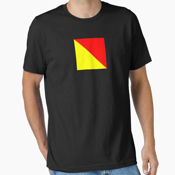 Man Overboard - International Maritime Flag - Signal O for Oscar T-Shirt Sticker Yellow Red Dress Essential T-Shirt