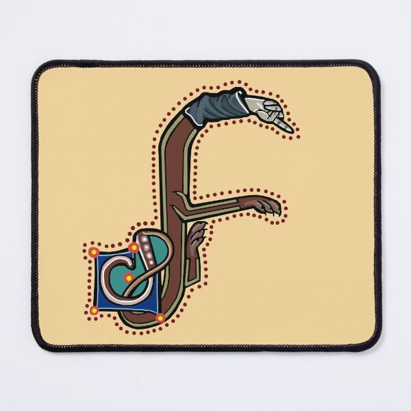 Item preview, Letter F Manicule W 14C Maastricht Psalter parody  designed and sold by Donnahuntriss.