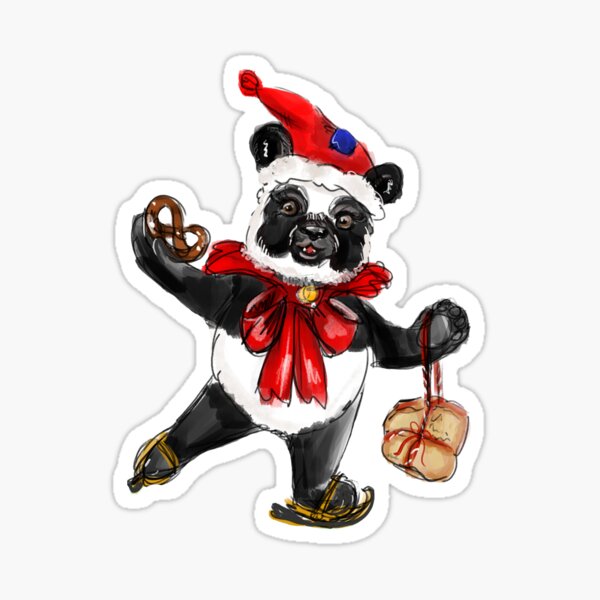 Santa Panda Sticker