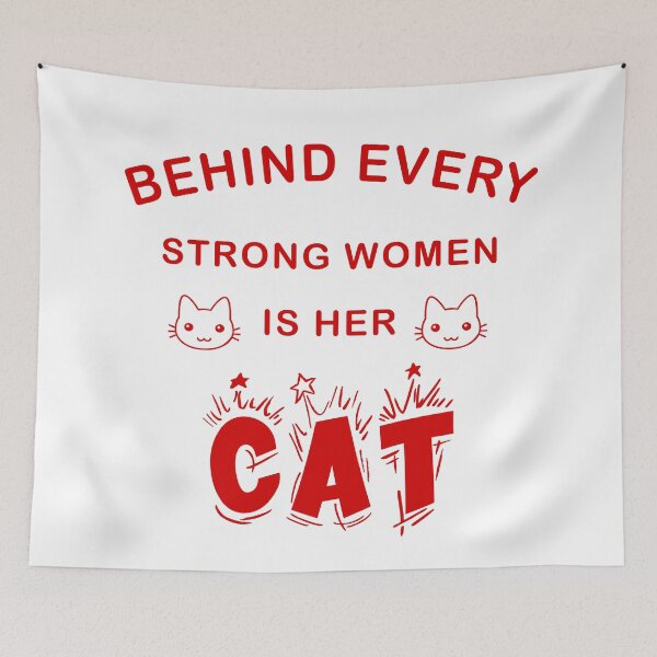 Item preview, Behind Every Strong Woman Is Her Cat designed and sold by Ruwans.
