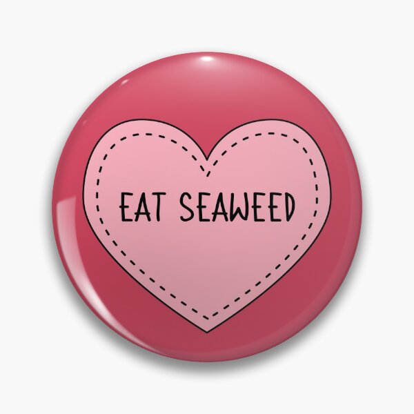 Item preview, Eat Seaweed Cute Pink Heart Stitches designed and sold by cashewdays.