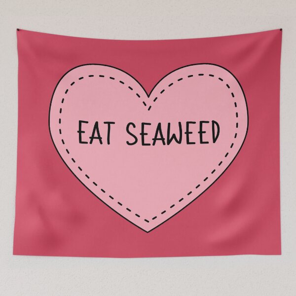 Item preview, Eat Seaweed Cute Pink Heart Stitches designed and sold by cashewdays.