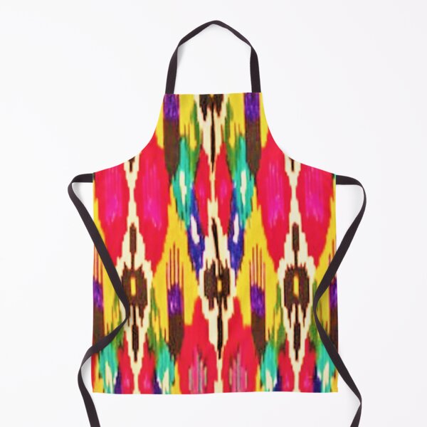 Item preview, Bright sunny colors of Uzbek ikat atlas classical designed and sold by LeFabriqueOuz.