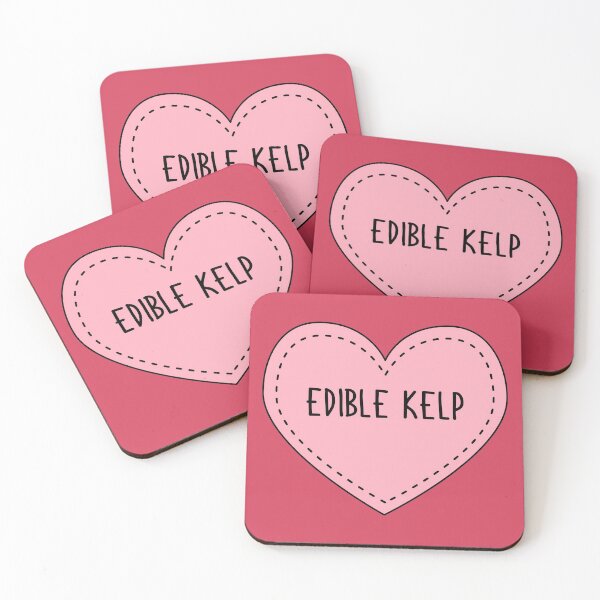 Item preview, Edible Kelp Cute Pink Heart Stitches Seaweed designed and sold by cashewdays.