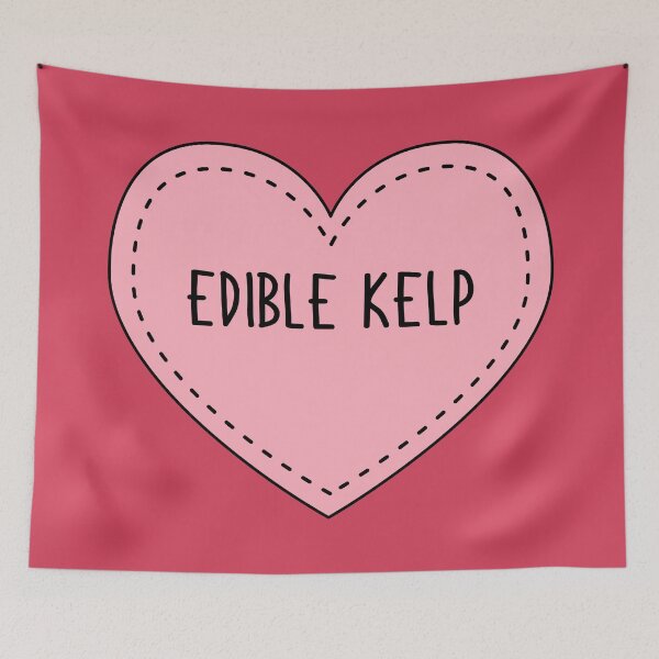 Item preview, Edible Kelp Cute Pink Heart Stitches Seaweed designed and sold by cashewdays.