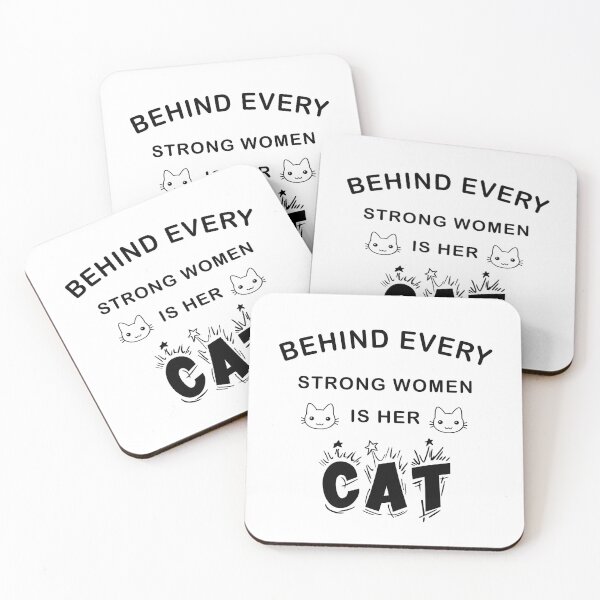 Item preview, Behind Every Strong Woman Is Her Cat designed and sold by Ruwans.