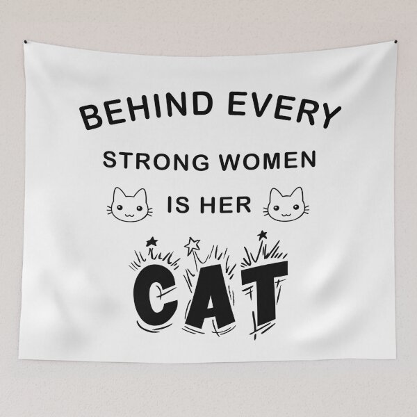 Item preview, Behind Every Strong Woman Is Her Cat designed and sold by Ruwans.