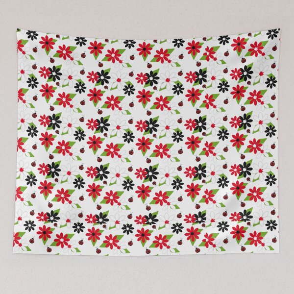 Item preview, Ladybugs and flowers designed and sold by pnkpopcorn.