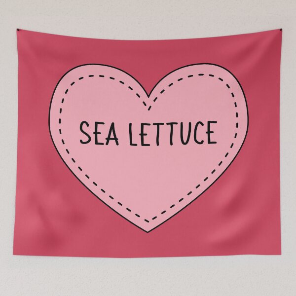 Item preview, Sea Lettuce Cute Pink Heart Stitches Edible Seaweed designed and sold by cashewdays.