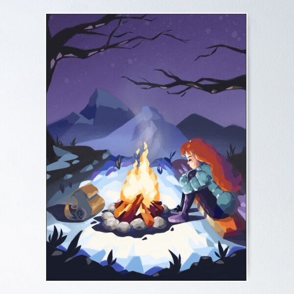 Item preview, Burning celeste art game mountain gift for fans   designed and sold by Starsalts.
