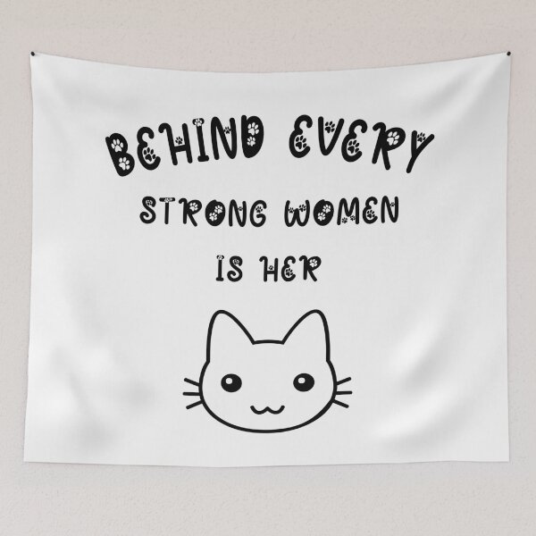 Item preview,  Behind Every Strong Woman Is Her Cat designed and sold by Ruwans.