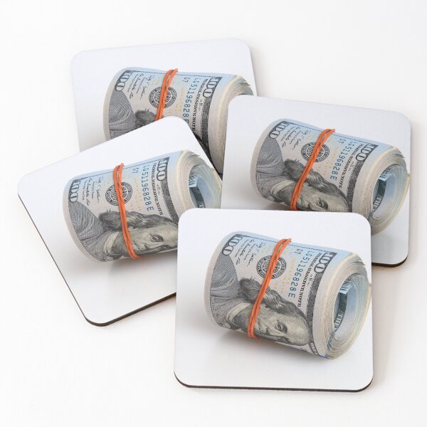 Item preview, A roll of dollars on a white background. One hundred American dollar bills. designed and sold by andreyphoto63.