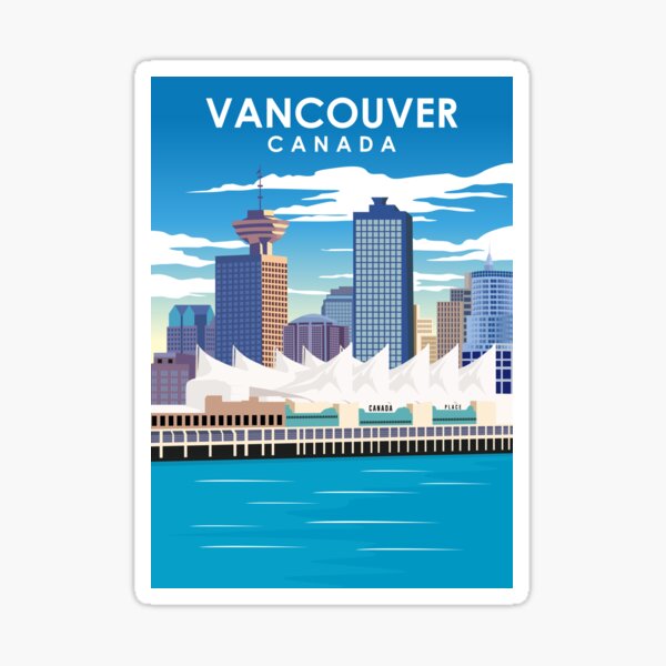Artikel-Vorschau von Vancouver Kanada Vintage Minimal Reiseposter, designt und verkauft von Stadify.