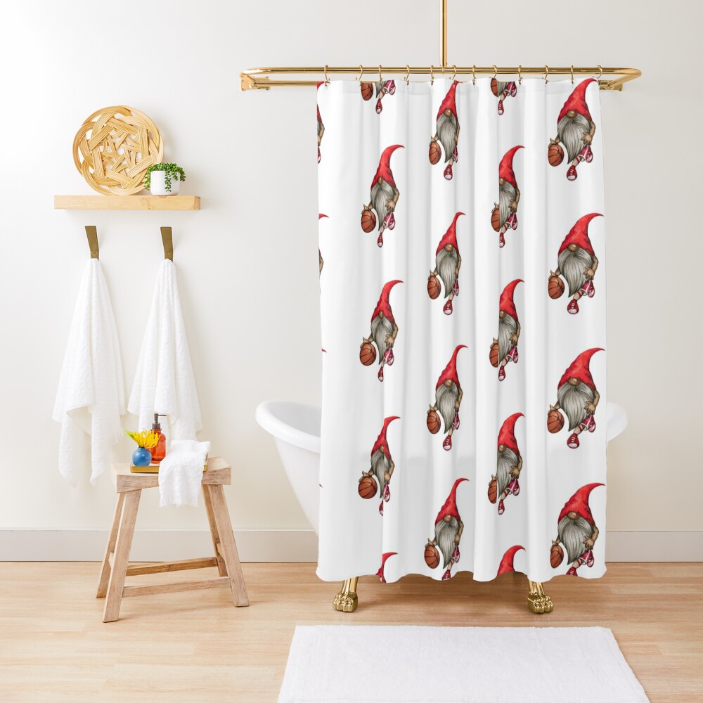Cheap Gnome Basketball Player-gift for kids or adults who love basketball Shower Curtain CS-YFNOJ2PW