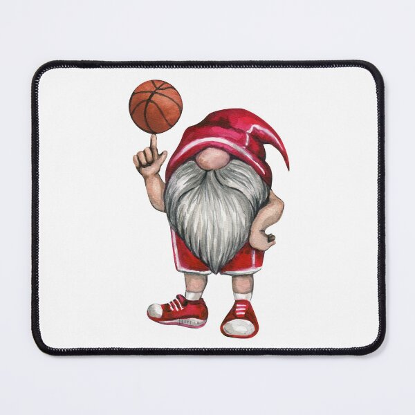 Item preview, Gnome Basketball Player with Santa Hat designed and sold by BRtisticDesigns.