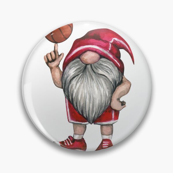 Item preview, Gnome Basketball Player with Santa Hat designed and sold by BRtisticDesigns.