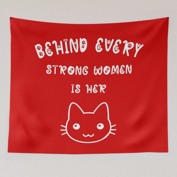 Item preview, Behind Every Strong Woman Is Her Cat designed and sold by Ruwans.