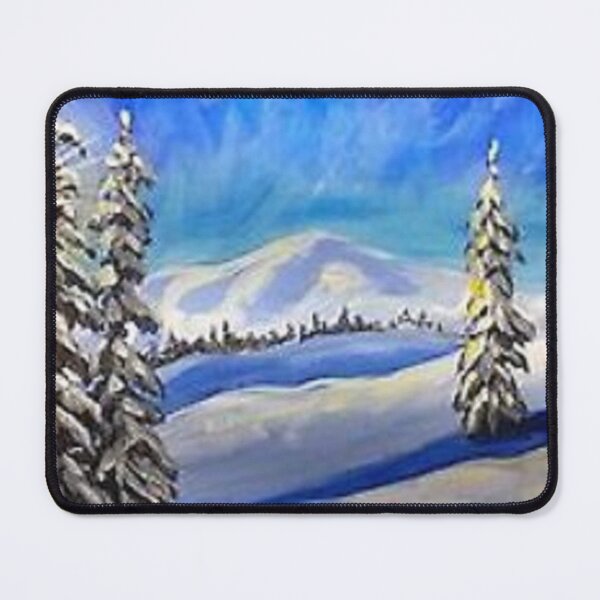 Item preview, Snow Falling In The Mountains Print on gifts, holiday, apparel, accessories, home decor. Snow Mountain Fans. designed and sold by lduke47.