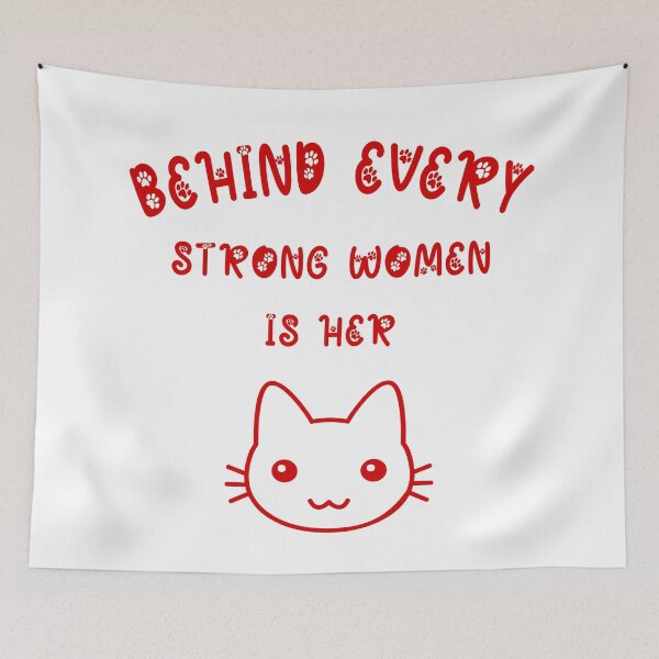 Item preview, Behind Every Strong Woman Is Her Cat designed and sold by Ruwans.