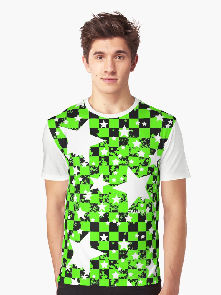 Green Rockstar Checkerboard