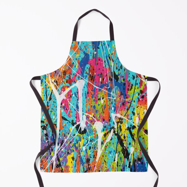Item preview, Rainbow Splatter Abstract Art Print designed and sold by maniakdraws.