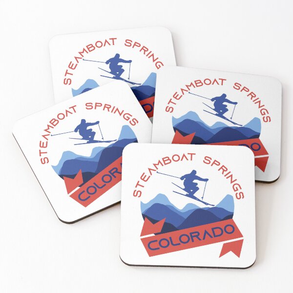 Item preview, Steamboat Springs Colorado Skiing Mountains Ski Skier Snowboard, Winter Sport designed and sold by KittySSmith.