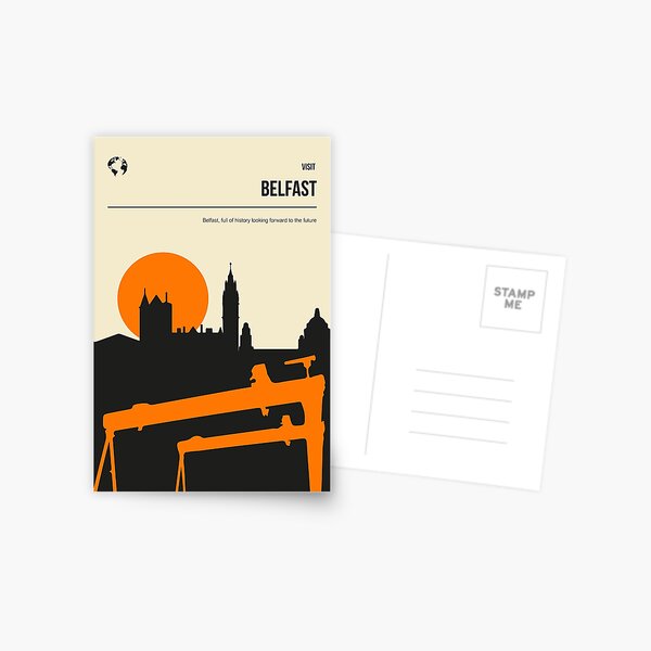 Item preview, Belfast Northen Ireland Vintage Travel Poster designed and sold by Stadify.