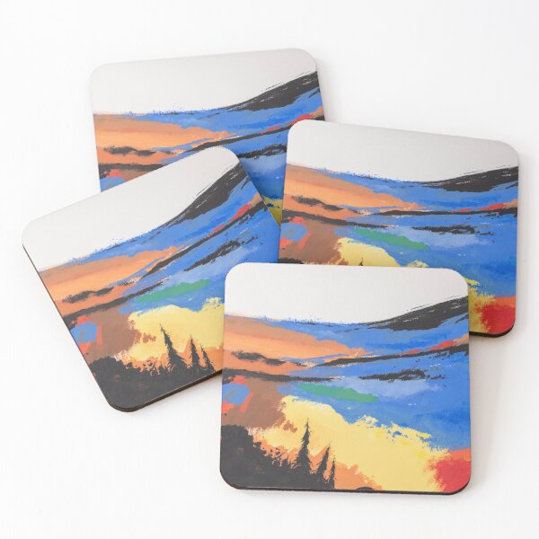 Item preview, “The unknown valley” Acrylic landscape painting  designed and sold by Stef Ringoot, cartoons and illustrations.