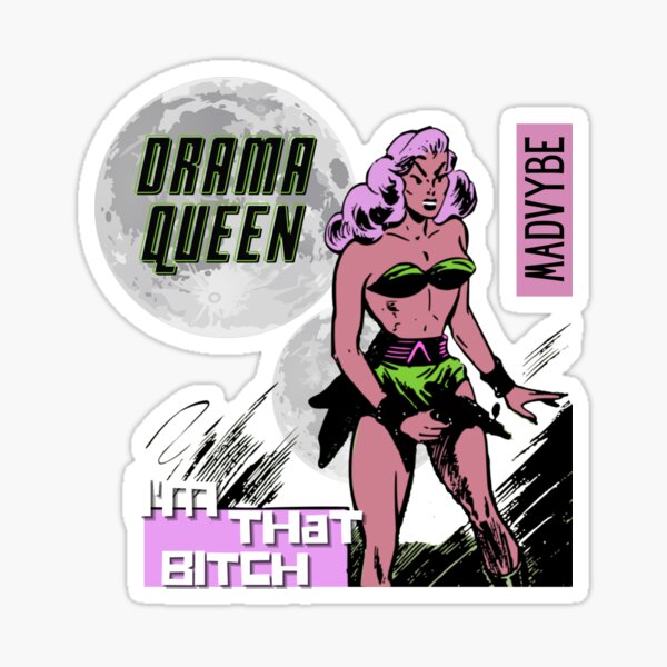 Drama Queen Gold Crown Sticker – Big Moods