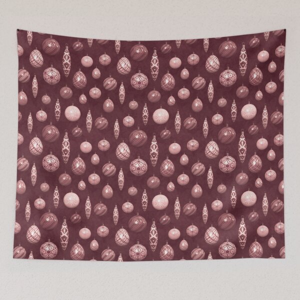 Item preview, Burgundy Christmas Baubles on Mottled Paper designed and sold by James-Cole.