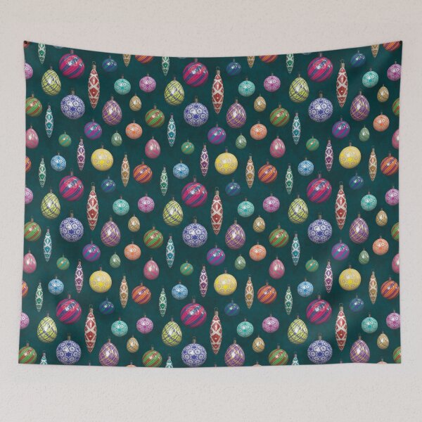 Item preview, Colourful Christmas Baubles on Mottled Paper designed and sold by James-Cole.