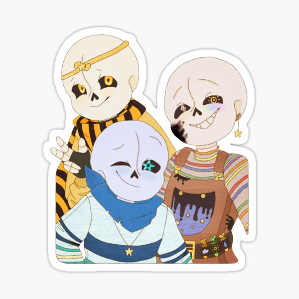 Fresh Ink Sans Undertale AU Vinyl Peeker Sticker 