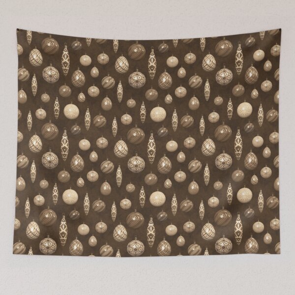 Item preview, Earthy Brown Christmas Baubles on Mottled Paper designed and sold by James-Cole.