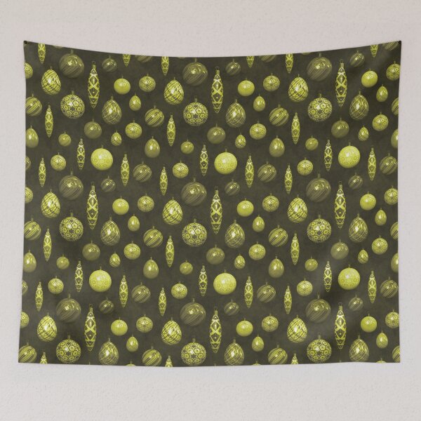 Item preview, Golden Yellow Christmas Baubles on Mottled Paper designed and sold by James-Cole.