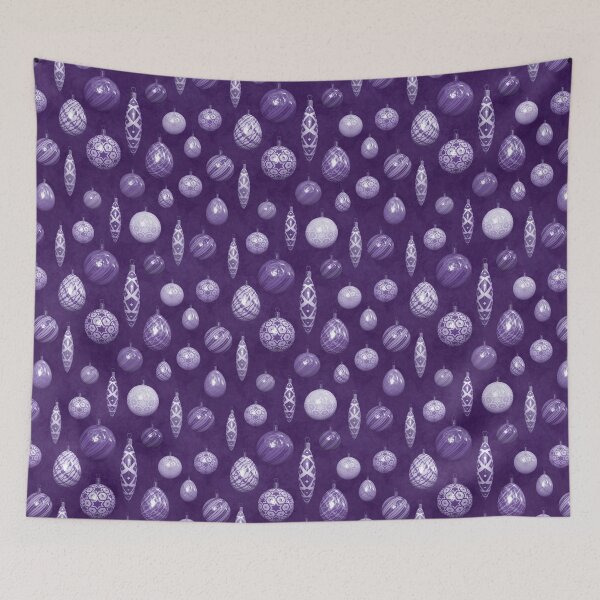 Item preview, Violet Purple Christmas Baubles on Mottled Paper designed and sold by James-Cole.