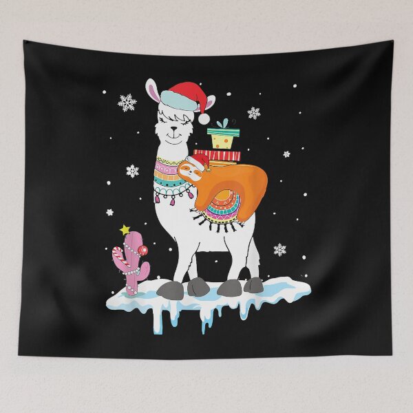 Item preview, Sloth Riding Llama Funny Christmas designed and sold by spherevilla.