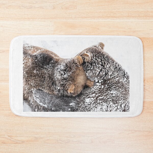 Item preview, Brown bears hug in the snow designed and sold by Ingo Gerlach.