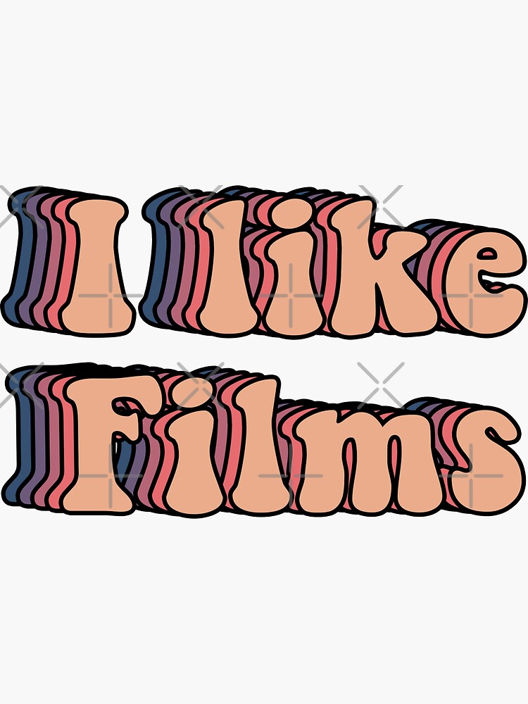 Thumbnail 3 of 3, Sticker, I like films designed and sold by Butterfly-Dream.