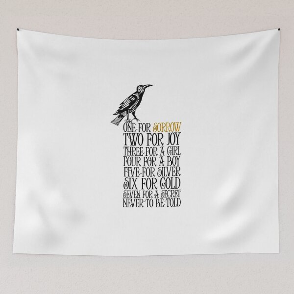 Item preview, One For Sorrow Counting Crows Rhyme   designed and sold by EloiseCoate.