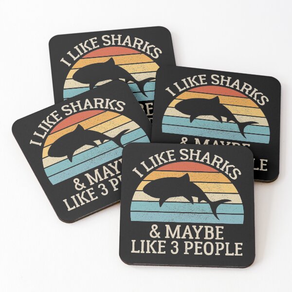 Item preview, I Like Sharks and Maybe Like 3 People designed and sold by AEOPIN.